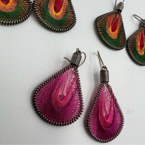 Set of 3 Thread Earrings - Picture 7 of 8